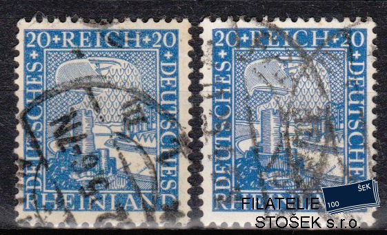 Dt. Reich známky Mi 374 Barvy