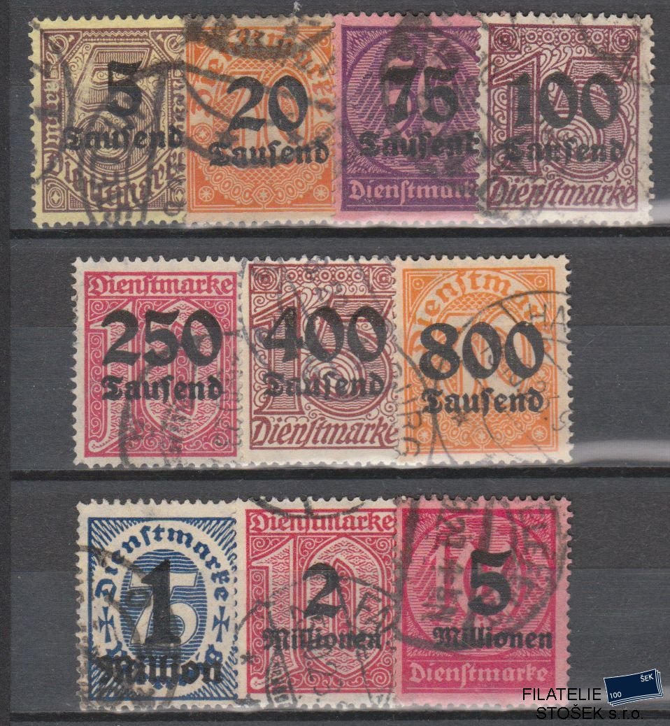 Dt. Reich známky Mi D 89-98