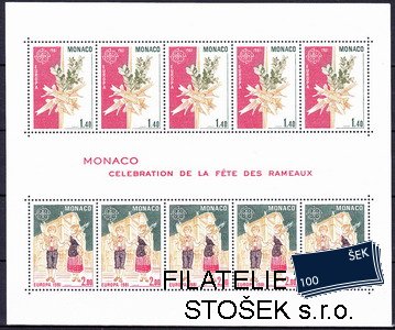 Monako známky Mi 1473-4 (Bl.17)