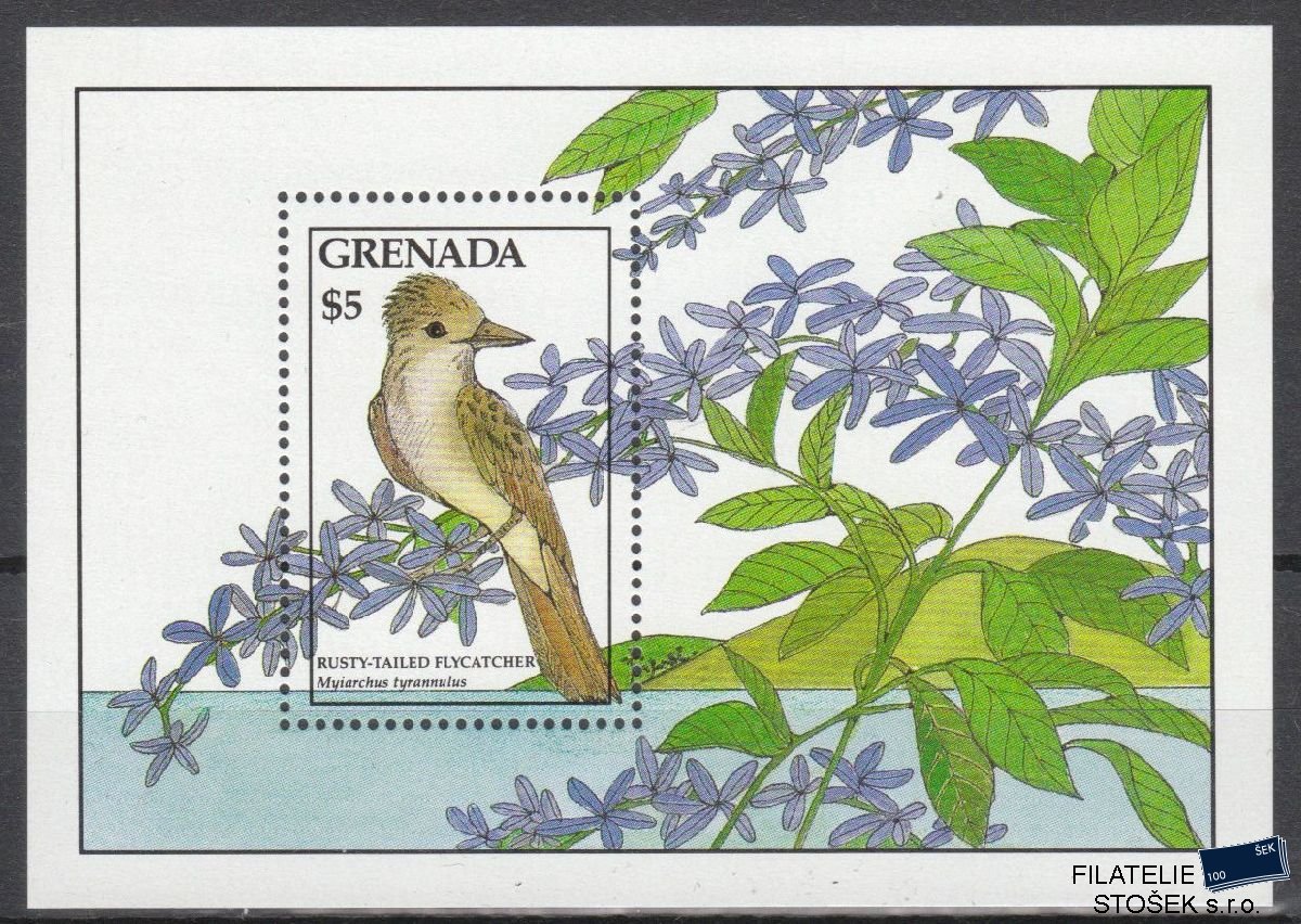 Grenada známky Mi Blok 205 - Ptáci