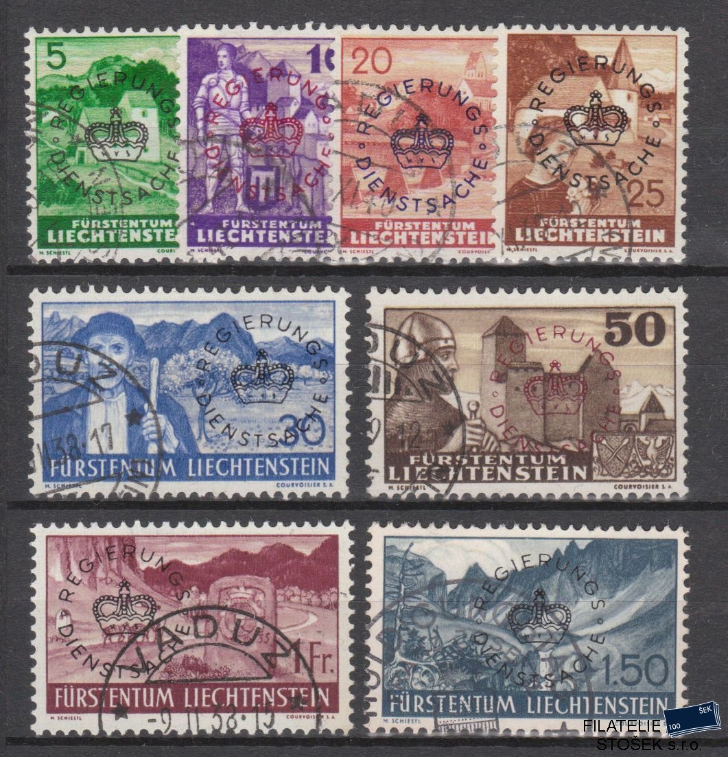 Liechtenstein známky Mi D 20-27