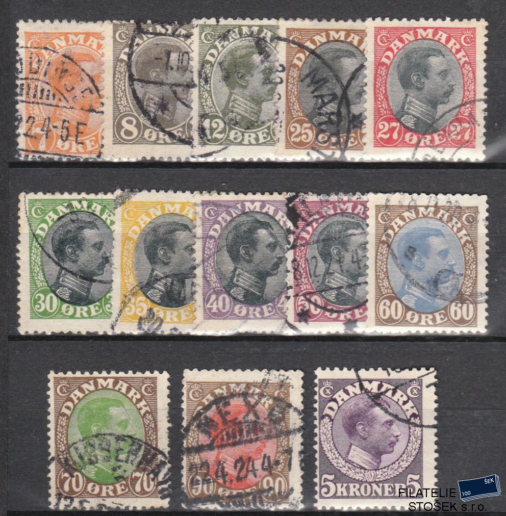 Dánsko známky Mi 97-109 Kz