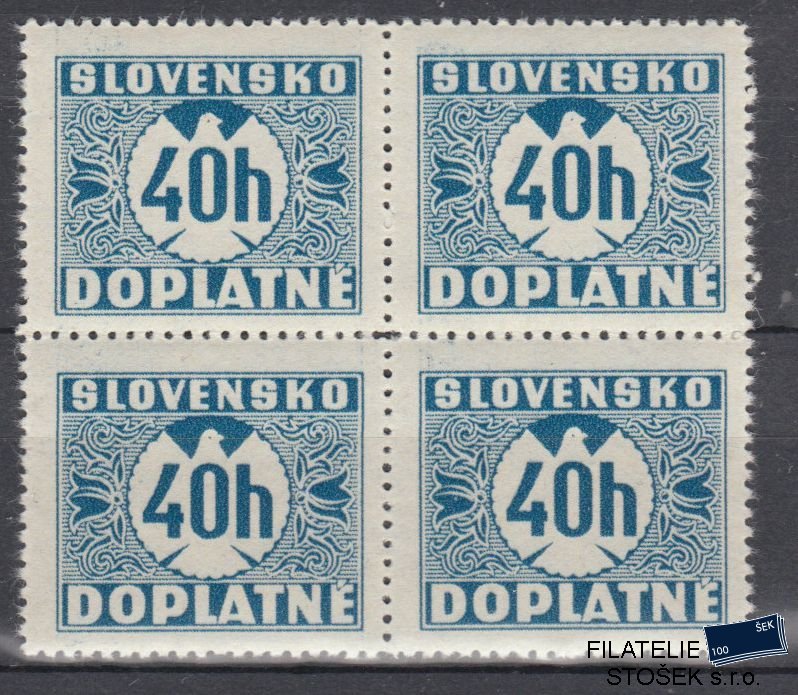 Slovenský štát známky DL 05 Průsvitka - 4 Blok