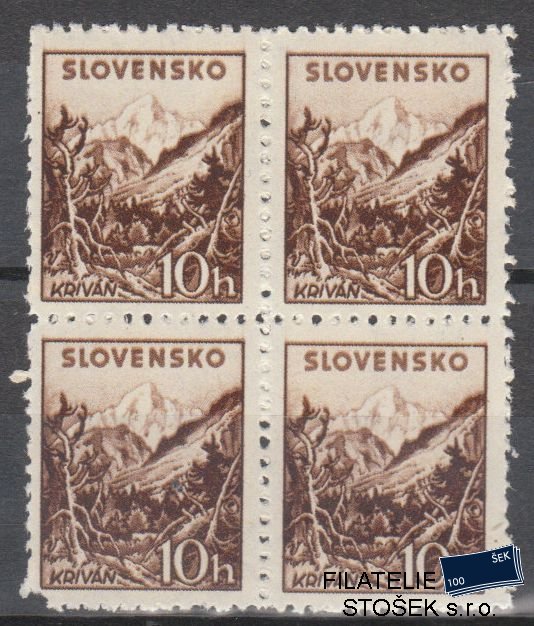 Slovenský štát známky 48 4 Blok DV ZP 4
