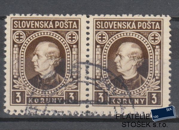 Slovenský štát známky 32 2 páska - Perforace