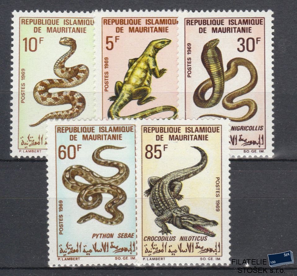 Mauretánie známky Mi 364-68 - Plazi
