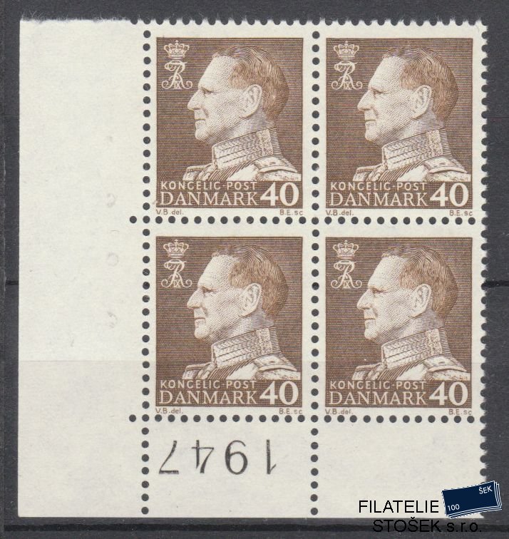 Dánsko známky 428x 4 Blok