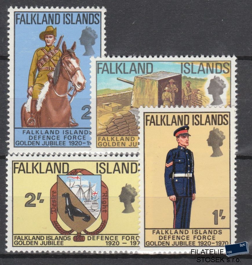Falkland Islands známky Mi 183-86 - Koně