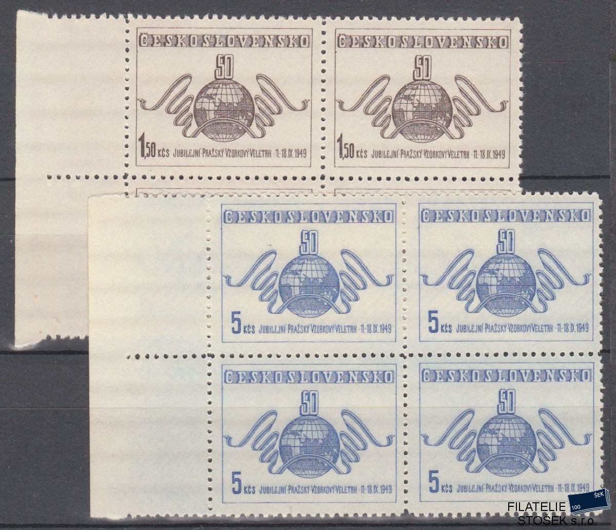 ČSSR známky 519-20 4 Bloky Krajové