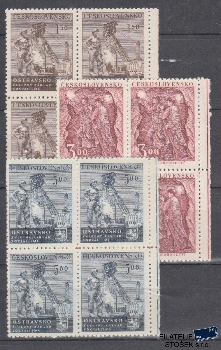 ČSSR známky 612-14 Krajové 4 Bloky