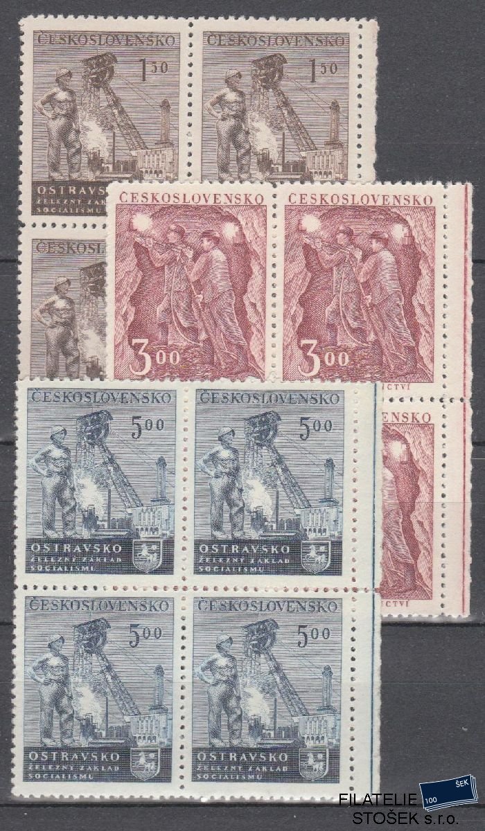 ČSSR známky 612-14 Krajové 4 Bloky