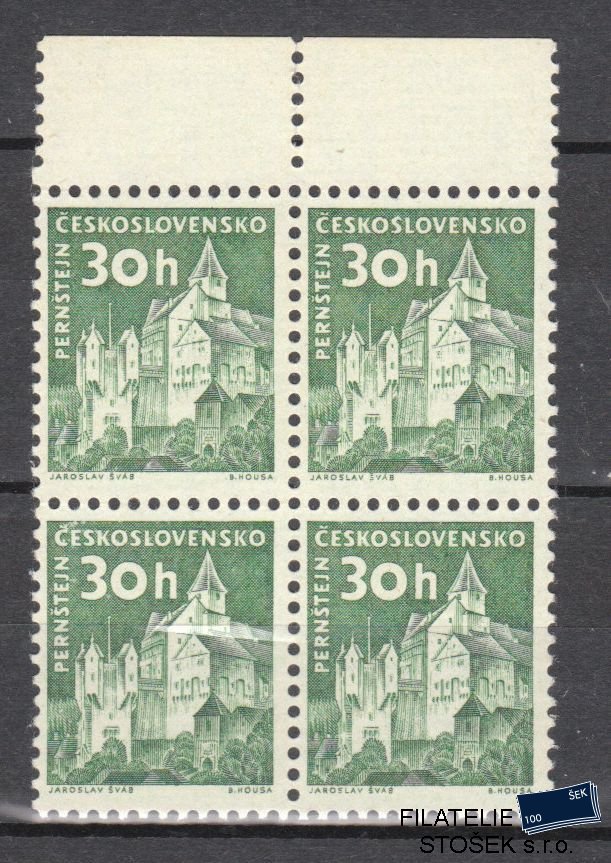 ČSSR známky 1205 4 Blok Okraj