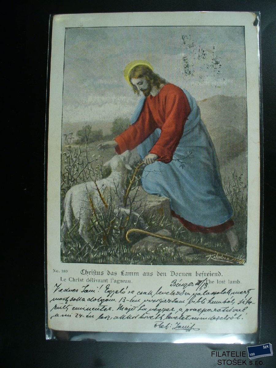 Pohlednice - Kristus s ovečkou
