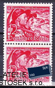 Dt. Reich známky Mi 685 dvoupáska