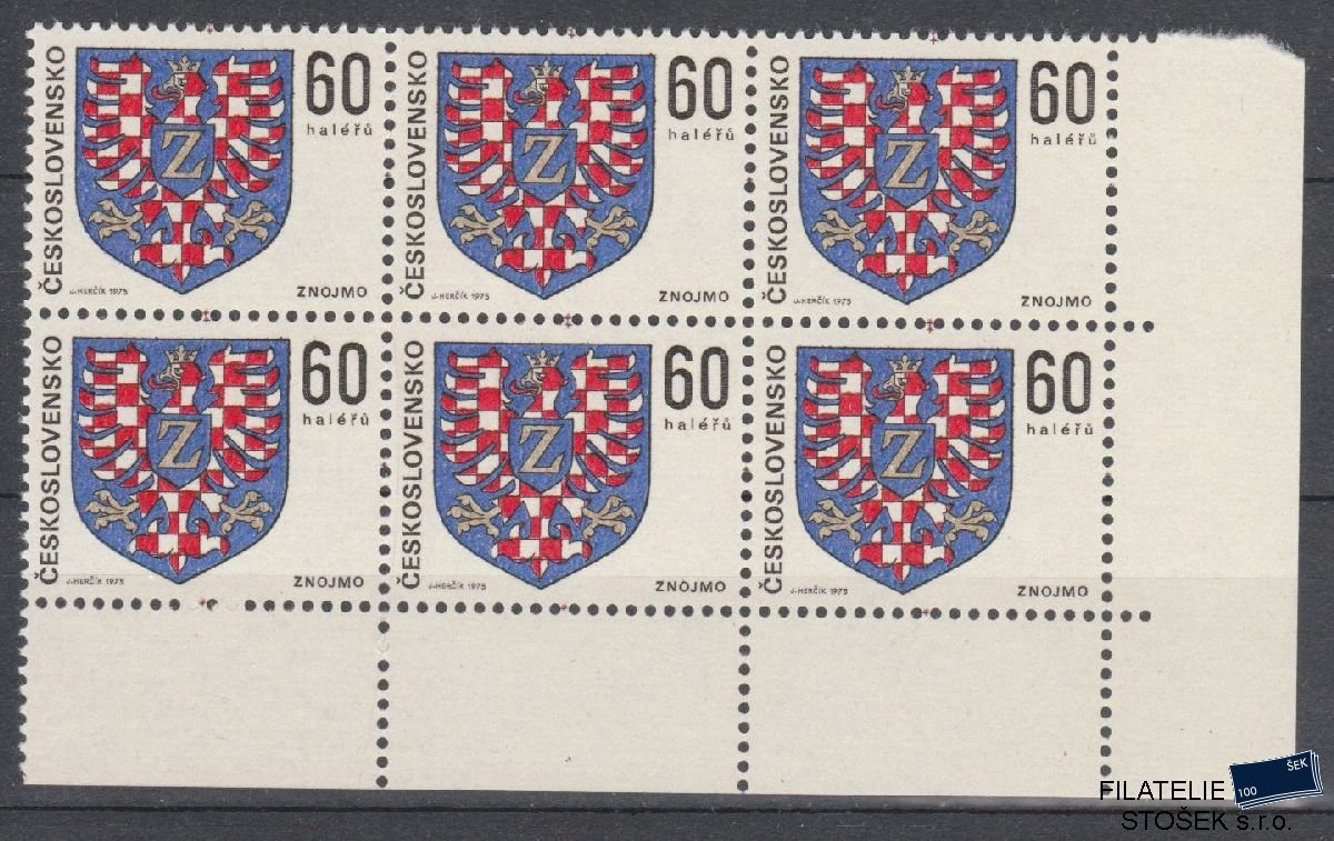 ČSSR známky 2134 6 Blok Roh