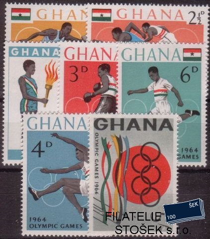 Ghana Mi 188-94+Bl.12 LOH