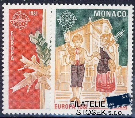 Monako známky Mi 1473-4+Bl.17