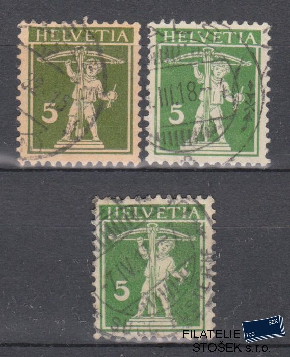 Švýcarsko známky Mi 113 Sestava