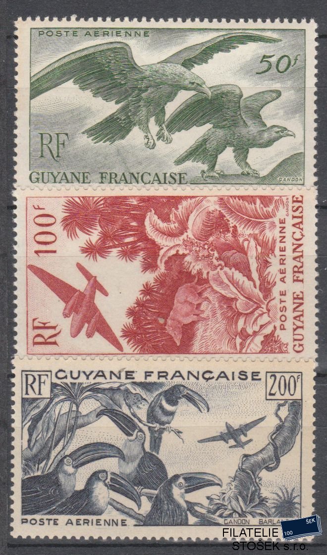 Guyane známky Yv PA 35-37