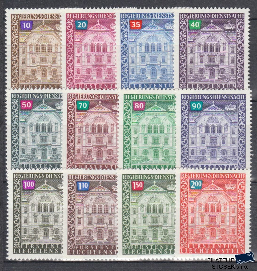 Liechtenstein známky Mi D 57-69