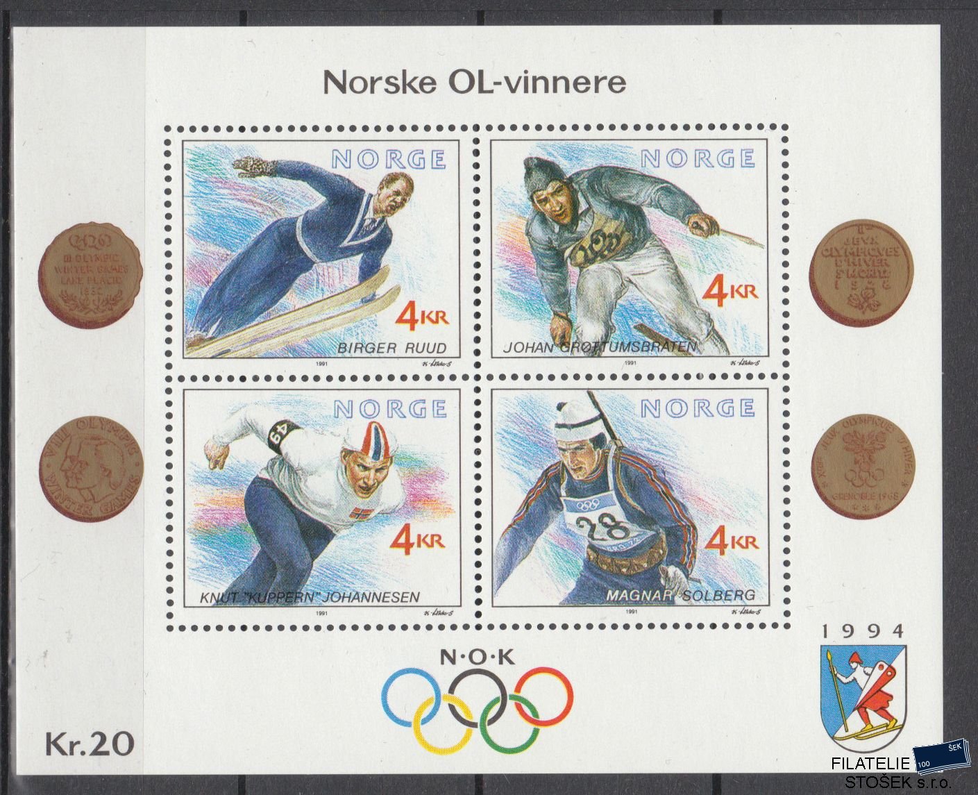 Norsko známky Mi Blok 16