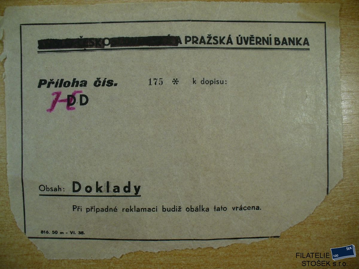Protektorát celistvost - Pražská úvěrní banka - Příloha č. 175