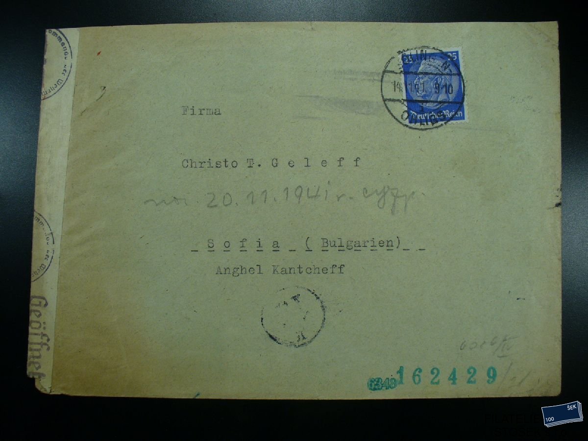 Německo celistvosti - Solingen - Sofia - 20.11.1941