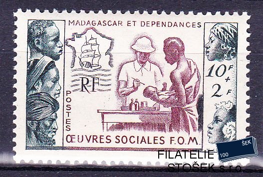 Madagascar známky 1950 Oeuvres sociales