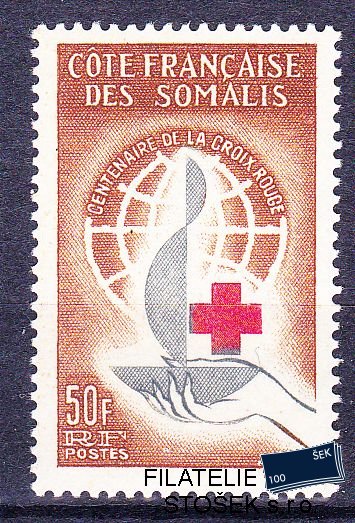Cote des Somalis známky 1963 Croix rouge