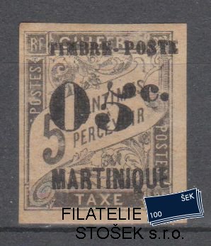 Martinique známky Yv 19a DV  - číslice 5