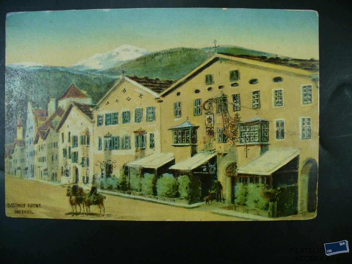 Švýcarsko - Gasthof Krone Matrei Brenner - Barevná pohlednice