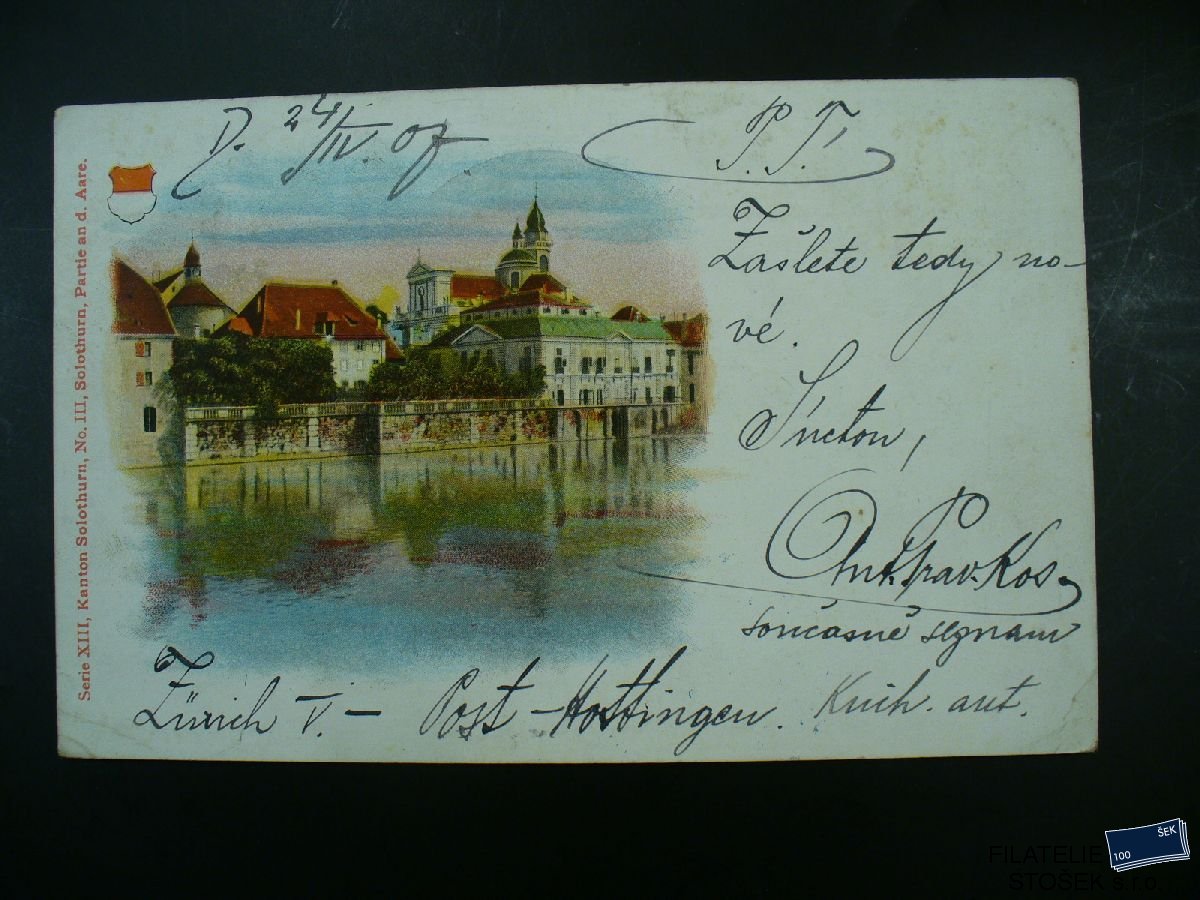 Švýcarsko - Zürich - Barevná pohlednice