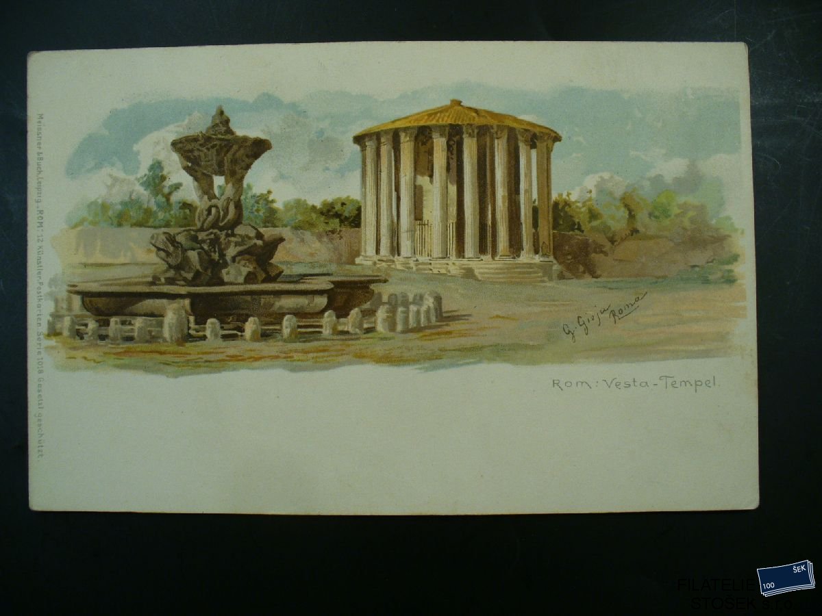 Itálie - Rom Vesta Tempel- Barevná pohlednice