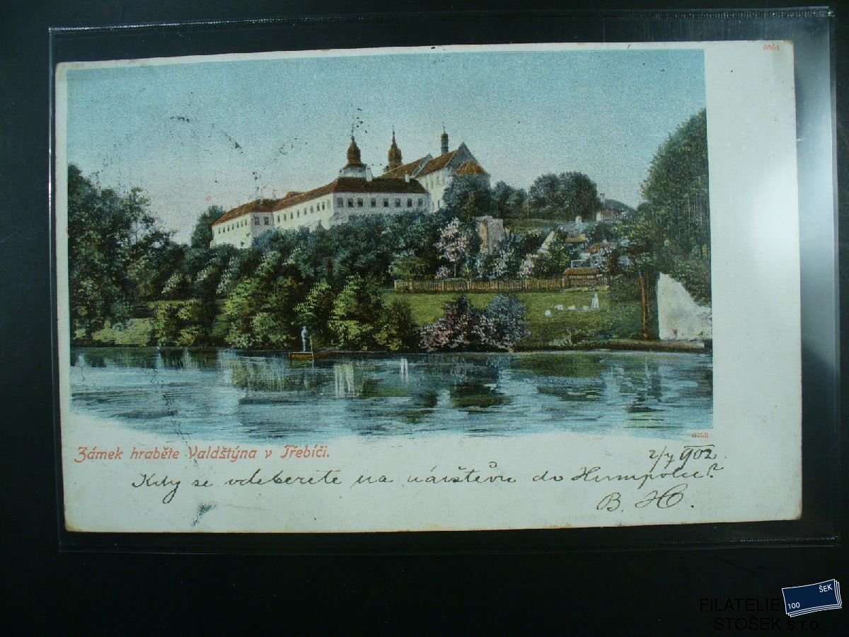 Třebíč zámek-  Barevná pohlednice