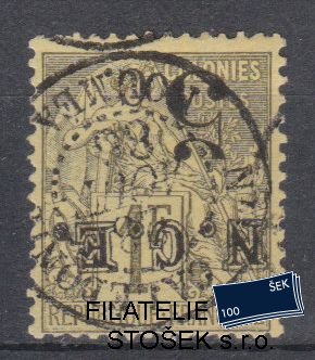 Nouvelle Caledonie známky Yv 10a - Převrácený přetisk