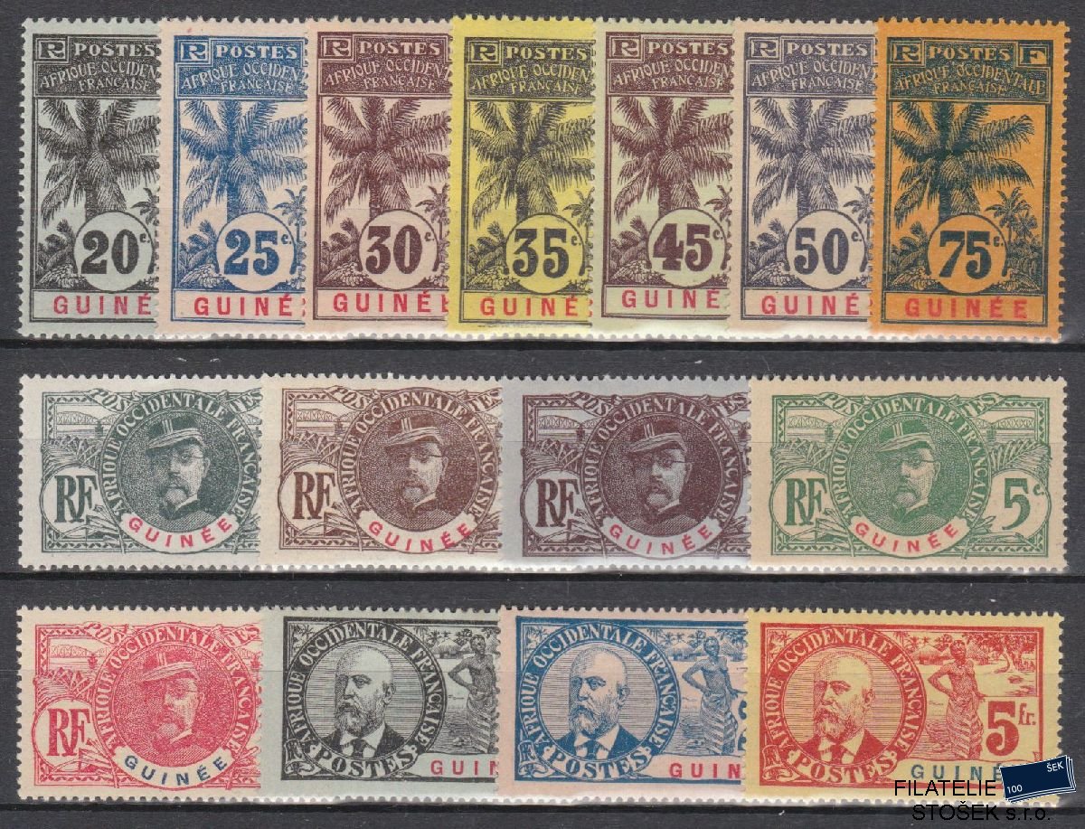 Guinee známky 1906-7 Palmiers