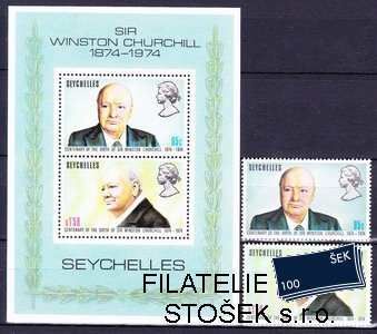 Seychelles známky Mi 0326-7+Bl.4