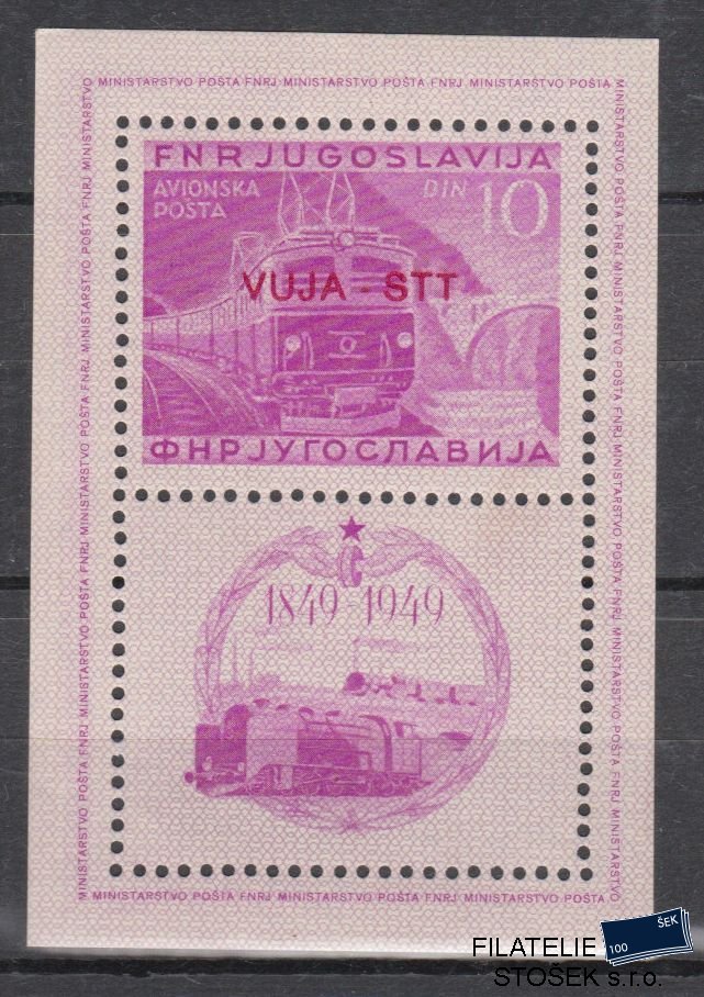 Terst Jugoslávie známky Mi Blok 1A