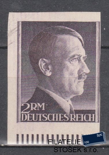 Deutsches Reich známky Mi 800 U- Těsný střih