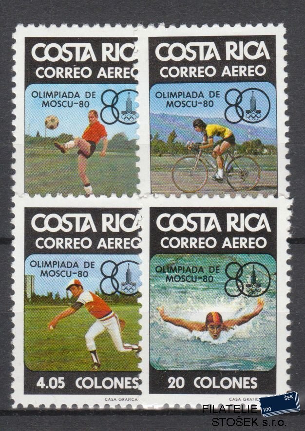 Costa Rica známky Mi 1065-68 - Olympijské hry