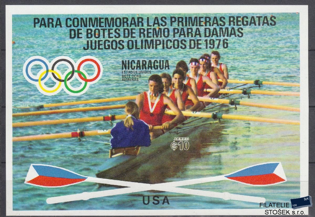 Nikaragua známky Mi Blok 94B - Olympijské hry