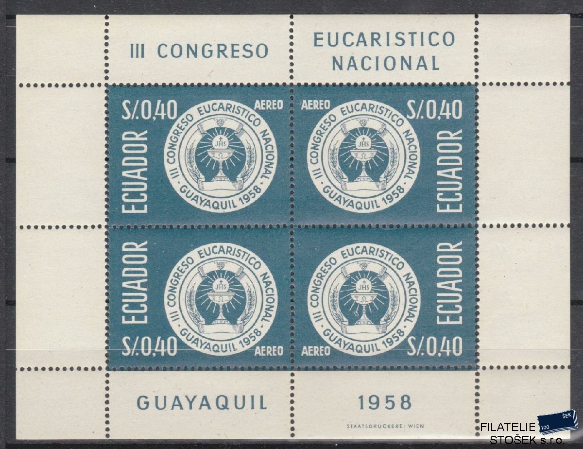 Ecuador známky Mi Blok 7