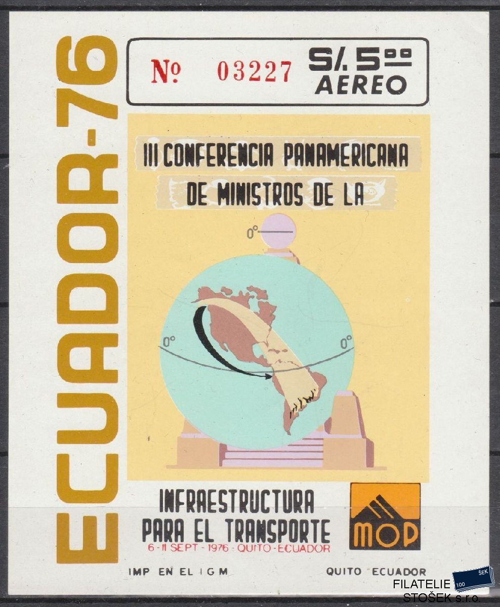 Ecuador známky Mi Blok 70