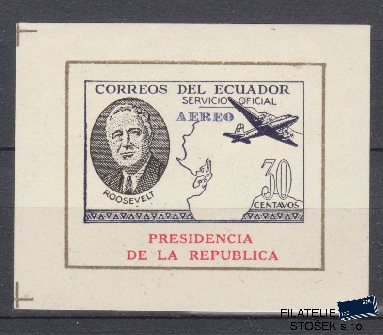 Ecuador známky Mi Blok D1 - Letadla