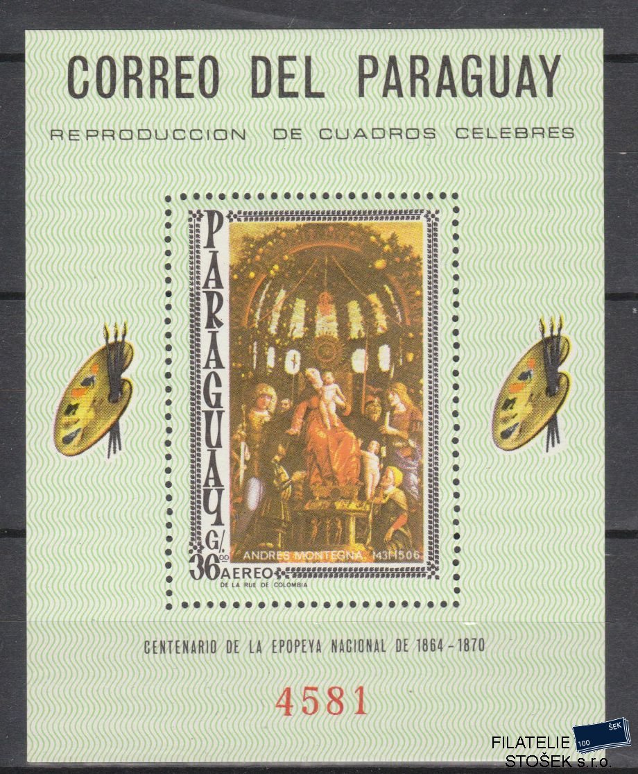 Paraguay známky Mi Blok 95 - Umění