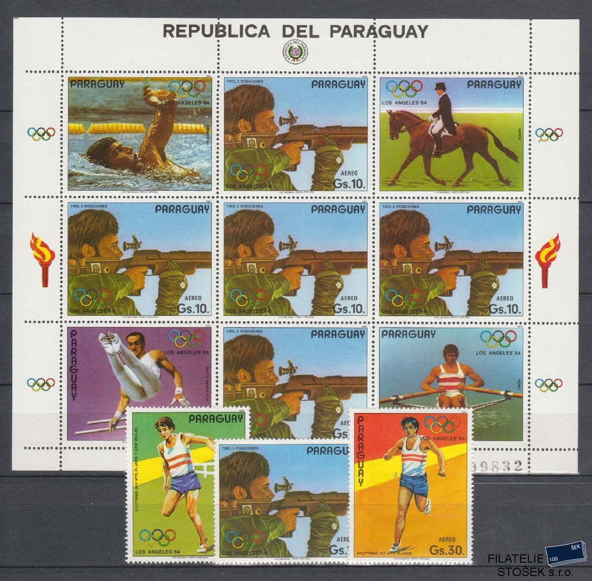 Paraguay známky Mi 2716-18 + KL - Olympijské hry