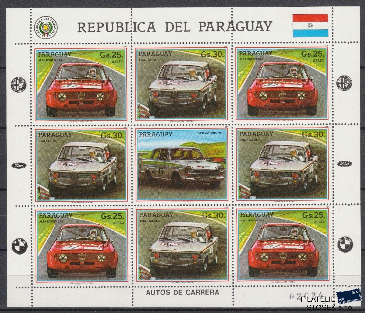 Paraguay známky Mi 4094-95 KL - Auta