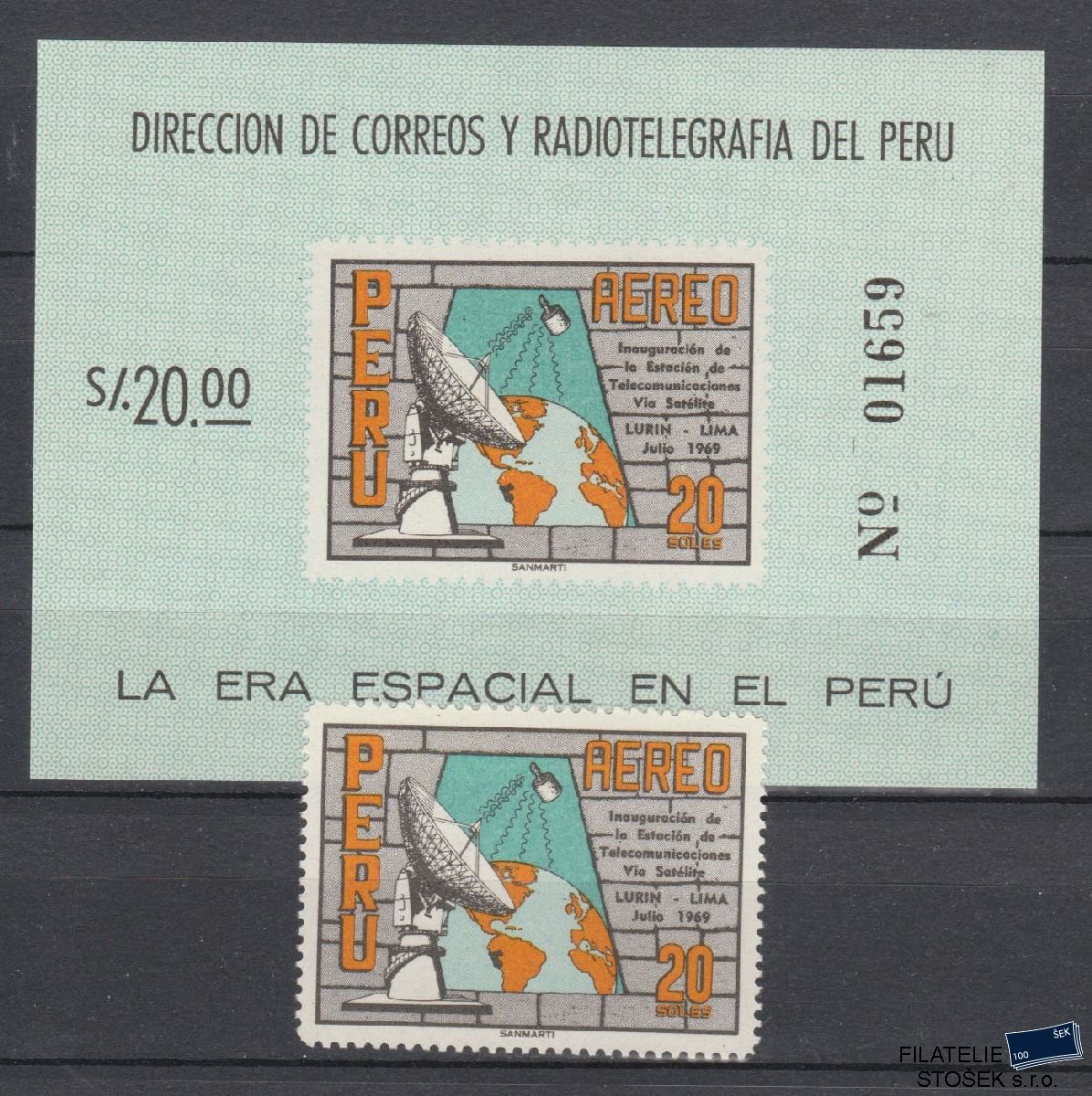 Peru známky Mi 737 + Bl 6