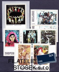 Albánie známky Mi 1582-8+Bl.46