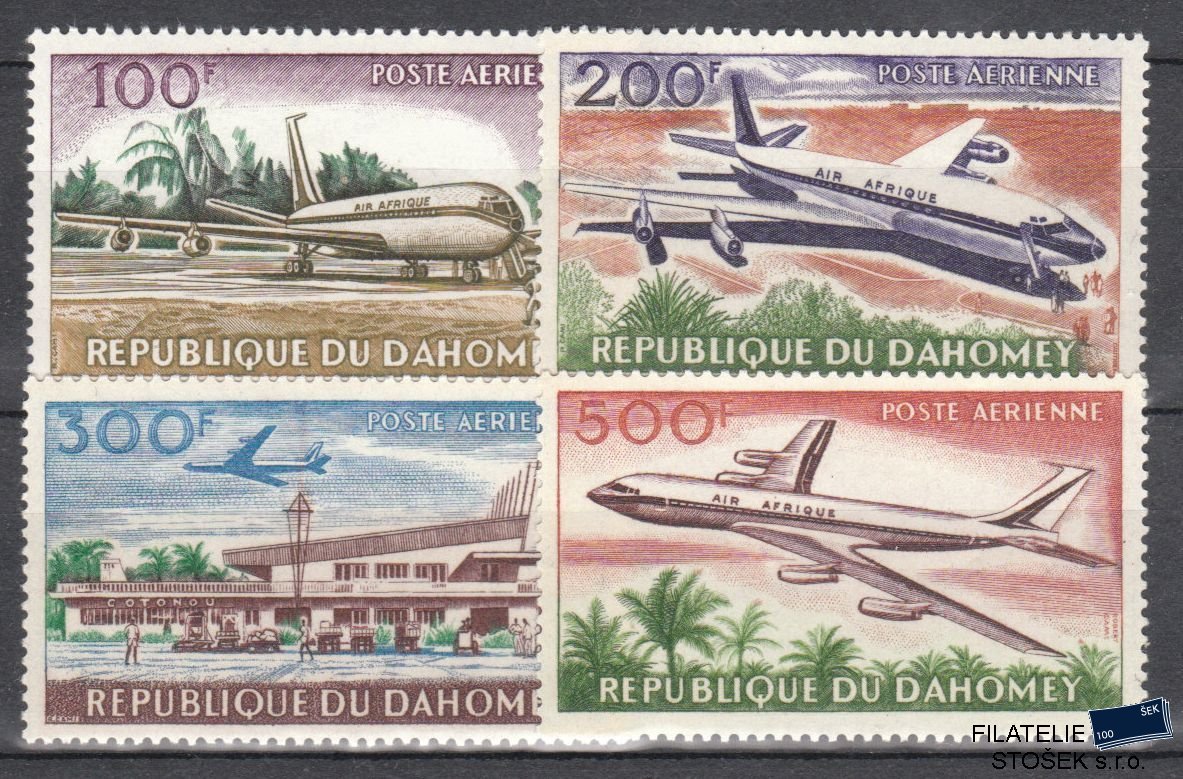 Dahomey známky Mi 225-29 - Letadla